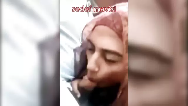 Brunette babe passionately sucks a Turkish cock