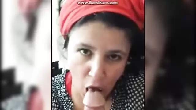 Old Turkish girl giving blowjob to her neighbor and fucking